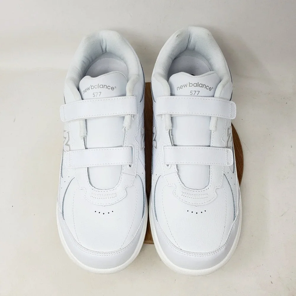 New Balance 577 Shoes Mens 11.5 2E WIDE White Classic Straps Comfort Sneaker